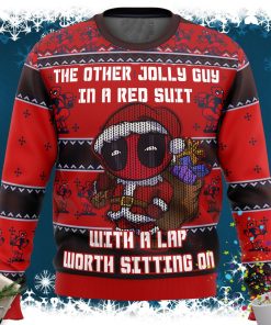 Deadpool Jolly Red Guy Ugly Christmas Sweater
