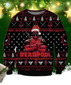 Deadpool Knitting Pattern 3d Print Ugly Christmas Sweater