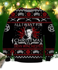 Dean Winchester Knitting Pattern 3d Print Ugly Christmas Sweater
