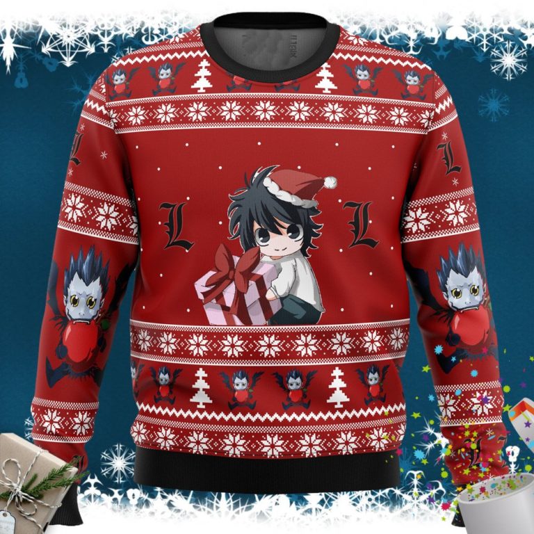 Death Note Chibi L Ugly Christmas Sweater