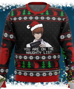 Death Note Naughty List Ugly Christmas Sweater