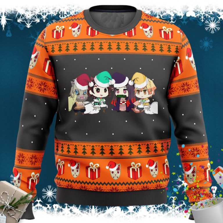 Demon Slayer Chibi Ugly Christmas Sweater