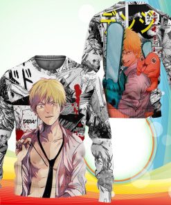 Denji Sweatshirt Manga Style Chainsaw Man Anime Jacket Shirt
