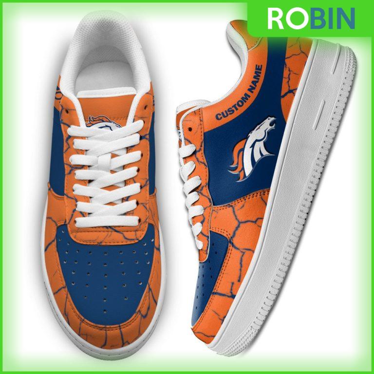 Custom Name Denver Broncos NFL Custom AF1 Sneakes