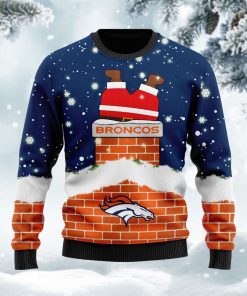 Denver Broncos NFL Football Santa Claus 3D Ugly Christmas Sweater Denver Broncos NFL Football Santa Claus 3D Ugly Christmas Sweater
