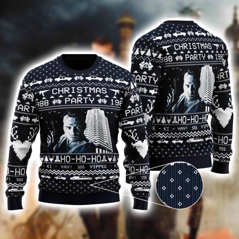Die Hard Christmas Party Ho Ho Ho 3D Printed Ugly Christmas Sweatshirt