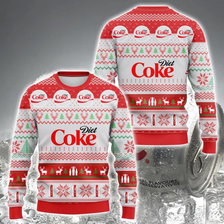 Diet Coke 3D Printed Ugly Christmas Sweatshirt