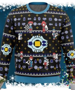 Digimon characters Ugly Christmas Sweater