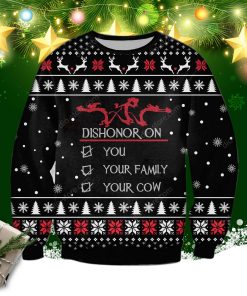 Dishonor On You Knitting Pattern 3d Print Ugly Sweater
