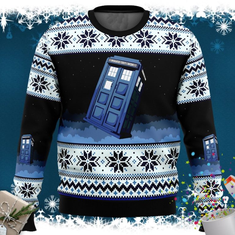 Doctor Who Tardis Ugly Christmas Sweater