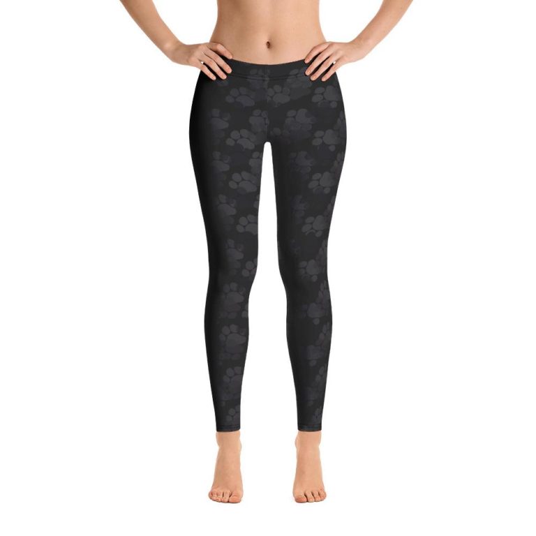 Dog Paws Leggings, High Waisted Pants