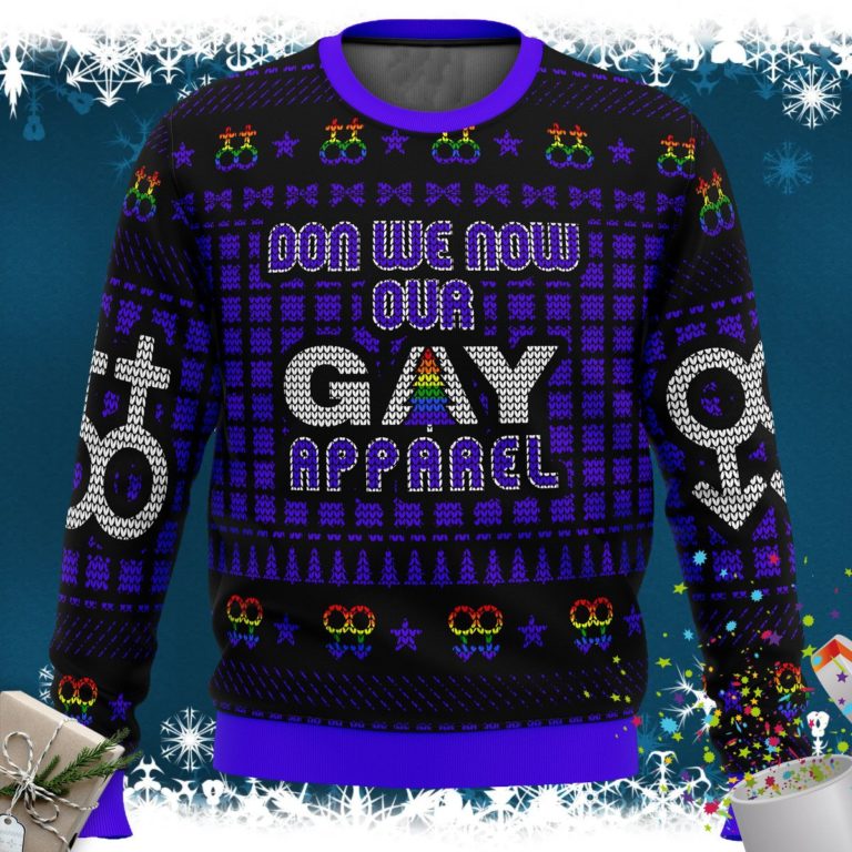 Don We Now Our Gay Apparel LGBT Ugly Christmas Sweater
