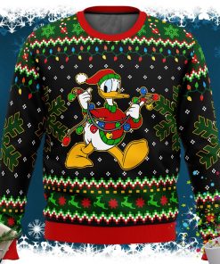 Donald Duck Christmas Head Ugly Christmas Sweater