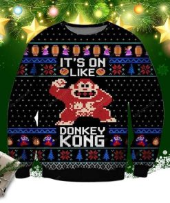Donkey Kong Knitting Pattern 3d Print Ugly Christmas Sweater