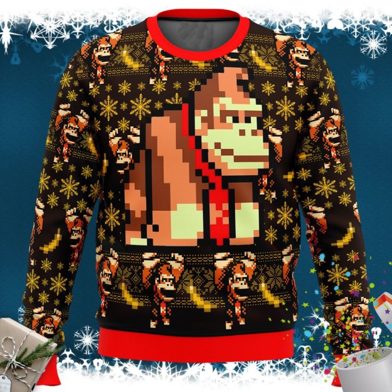 Donkey Kong Sprite Ugly Christmas Sweater