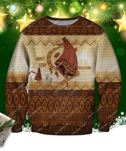 Don’t Stop Believing 3d Print Ugly Christmas Sweatshirt Don’t Stop Believing 3d Print Ugly Christmas Sweatshirt