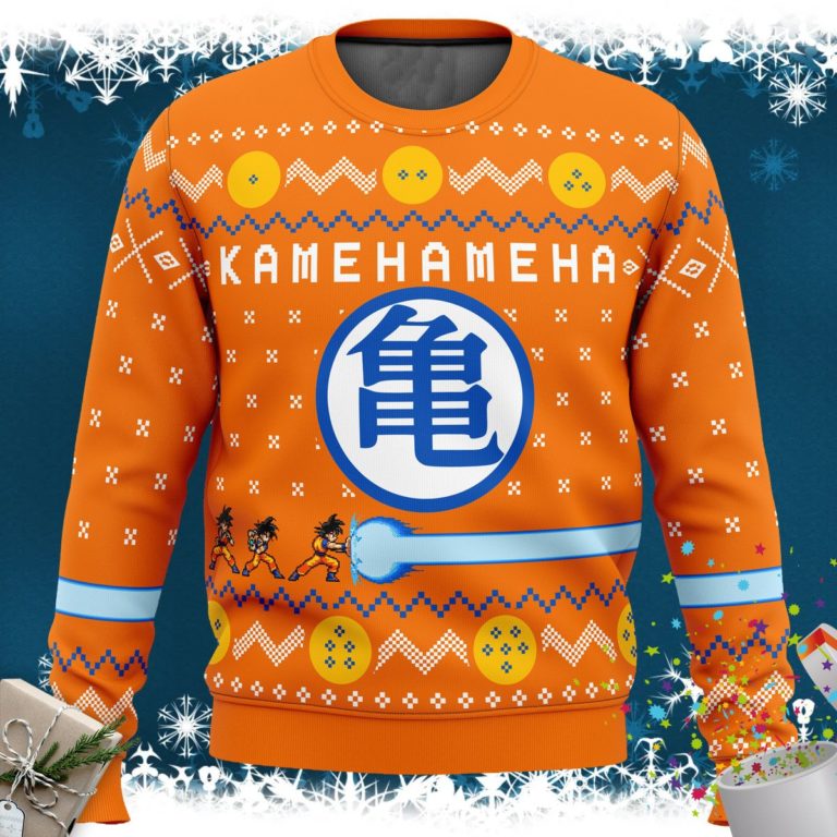 Dragon Ball Z Kamehameha Ugly Christmas Sweater