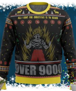 Dragonball Z Goku Over 9000 Ugly Christmas Sweater