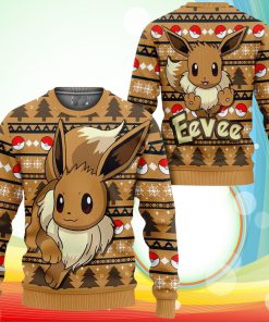 Eevee Ugly Christmas Sweater Anime Pokemon Xmas Gifts