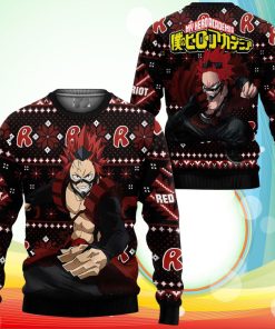 Eijirou Kirishima Ugly Christmas Sweater Anime My Hero Academia Xmas Gifts