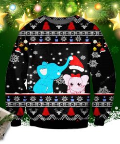 Elephant Merry Christmas Knitting Pattern 3d Print Ugly Sweater