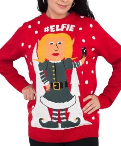 #elfie Hashtag Ugly Christmas Sweater, Sweatshirt