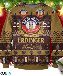 Erdinger Dunkel Knitting Pattern 3d Print Ugly Christmas Sweatshirt, Sweater