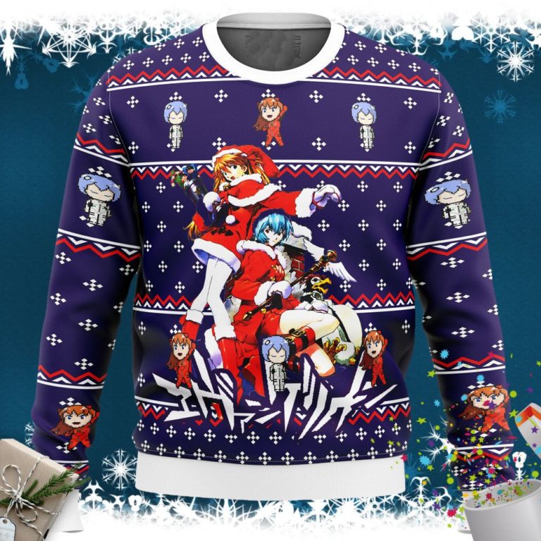 Evangelion Holiday Ugly Christmas Sweater
