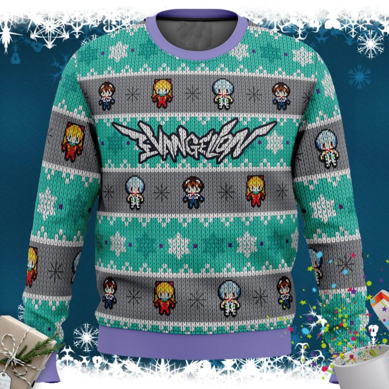 Evangelion Units Neon Genesis Evangelion Ugly Christmas Sweater
