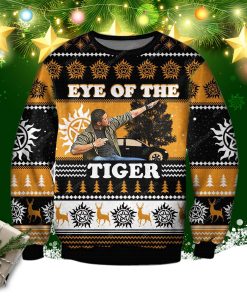 Eye Of The Tiger 3d Print Ugly Christmas Sweatshirt
