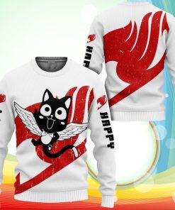 Fairy Tail Happy Sweatshirt Shirt Silhouette Anime Jacket