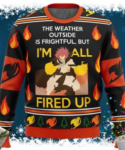 Fairy Tail Natsu fired up Ugly Christmas Sweater