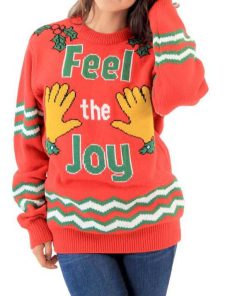 Feel The Joy Groping Hands Tacky Ugly Christmas Sweater