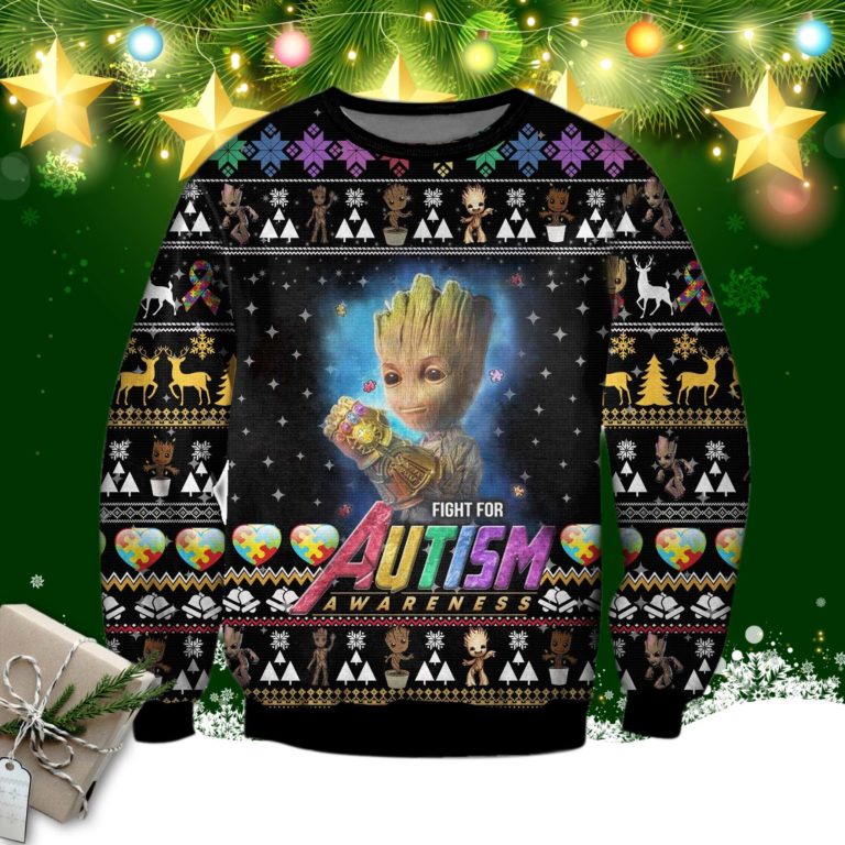 Fight For Autism Awareness 3d Print Ugly Sweatshirt