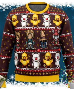 Final Fantasy Classic 8bit Ugly Christmas Sweater Final Fantasy Classic 8bit Ugly Christmas Sweater