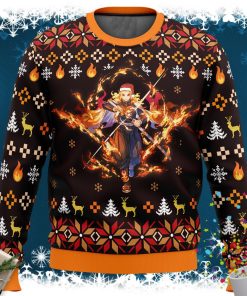 Fire Rengoku Demon Slayer Christmas Sweater