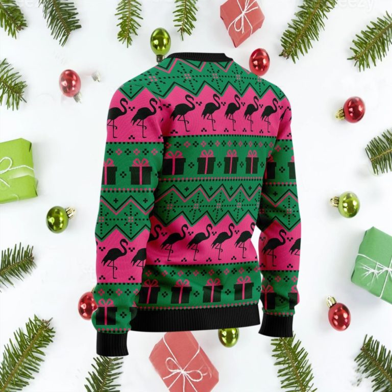 Flamingo Christmas Tree Ugly Sweater