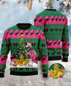 Flamingo Christmas Tree Ugly Sweater