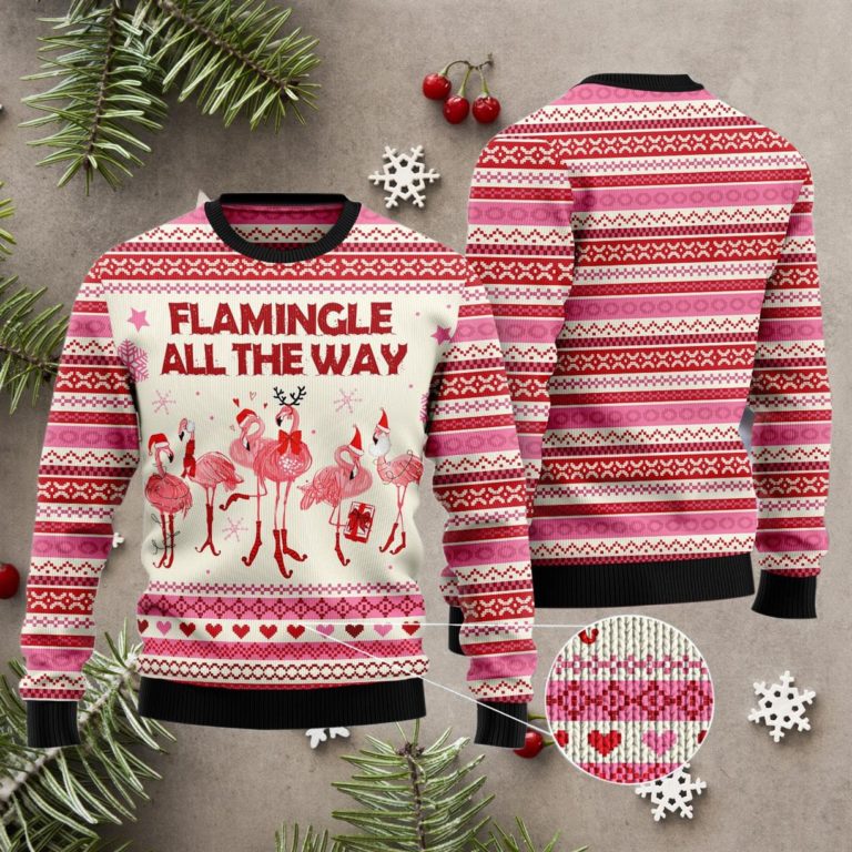 Flamingo Flamingle All The Ways Ugly Sweater