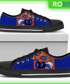Florida Gators NCAA Football Helmet Canvas Low Top Shoes Florida Gators NCAA Football Helmet Canvas Low Top Shoes