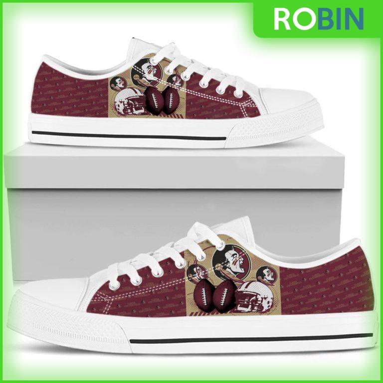 Florida State Seminoles NCAA Football Low Top Canvas Shoes