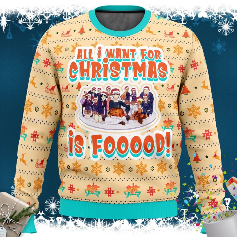 Food Wars Culinary Academy Ugly Christmas Sweater