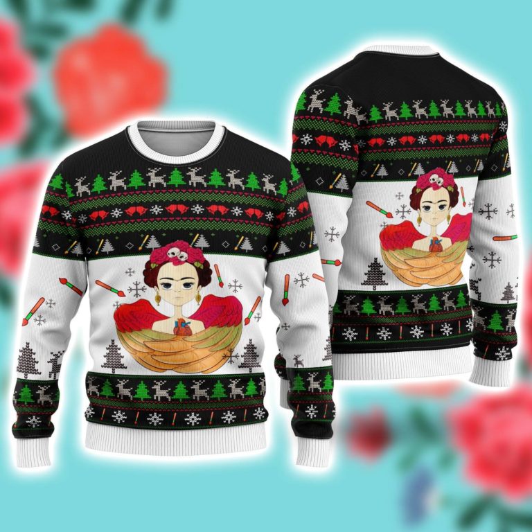 Frida Kahlo Ugly Christmas Sweatshirt