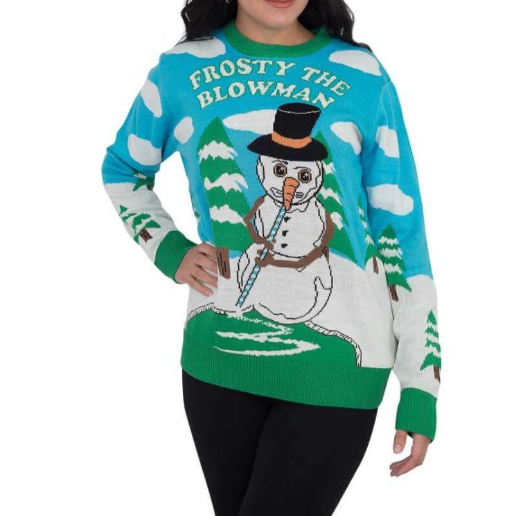 Frosty The Blowman Snowman Ugly Christmas Sweater