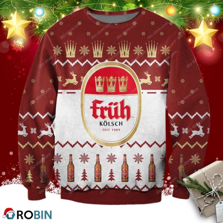 Fruh Kolsch Beer Ugly Christmas Sweatshirt