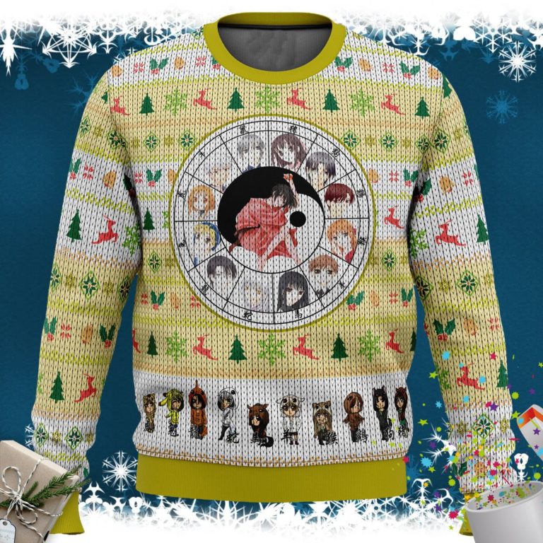 Fruits Basket Chinese Zodiac Ugly Christmas Sweater