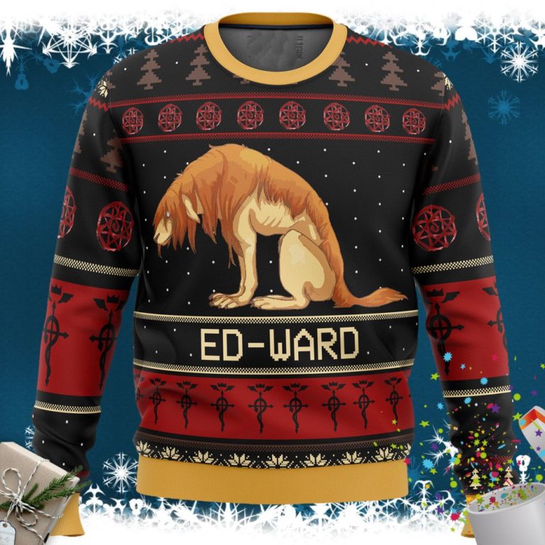 Fullmetal Alchemist Chimera Nina Tucker Ed-ward Ugly Christmas Sweater