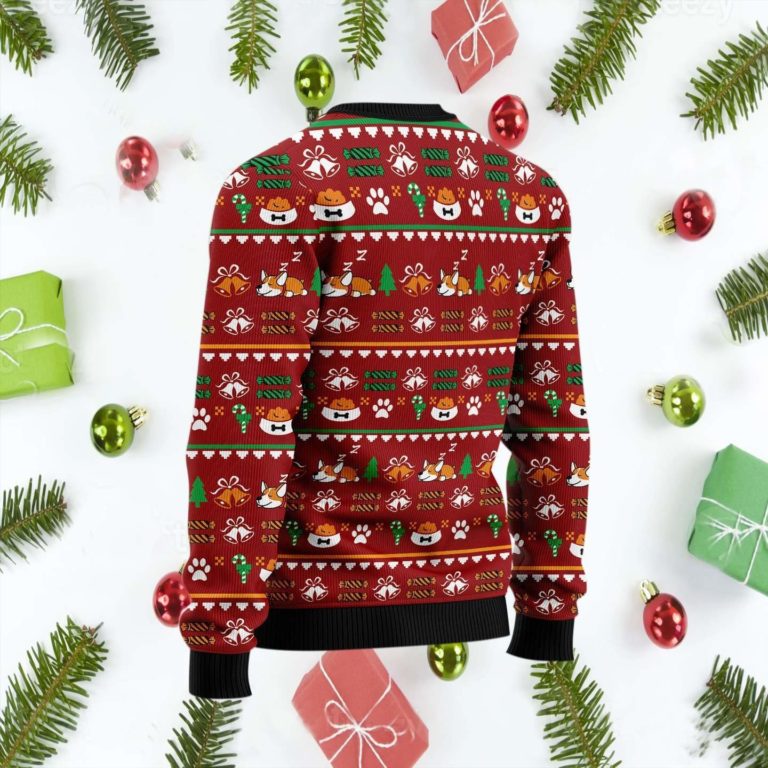 Funny Corgi Merry X-mas Ugly Christmas Sweater