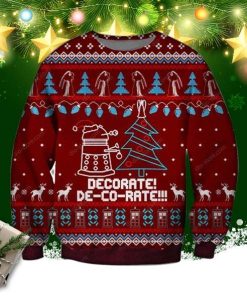Funny Daleks Knitting Pattern 3d Print Ugly Christmas Sweater Funny Daleks Knitting Pattern 3d Print Ugly Christmas Sweater