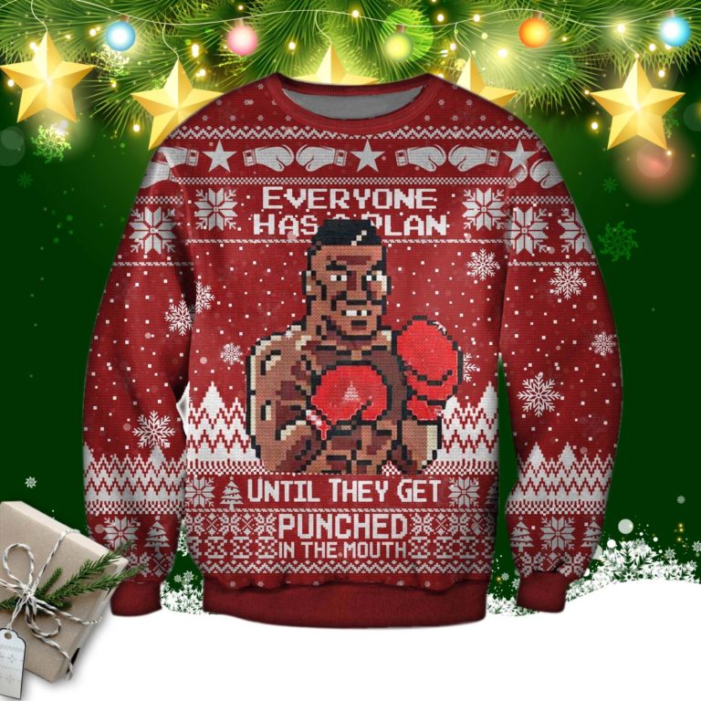 Funny Mike Tyson 3d Printed Ugly Christmas Sweatshirt